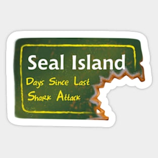 Seal Island Sign Sticker